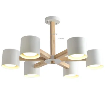 

Nordic Lamp Wood LED Lights Decoration Dining Room Living Room Loft Bedroom Light Chandeliers Chandelier Lighting