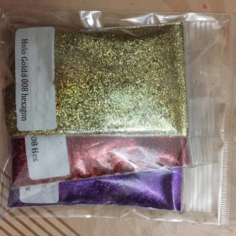 Laser 0.2MM 008 Size Color Glitter Powder,Holographic Glitter for nail 10G in-one-Bag Holographic Mixed-Color Powder