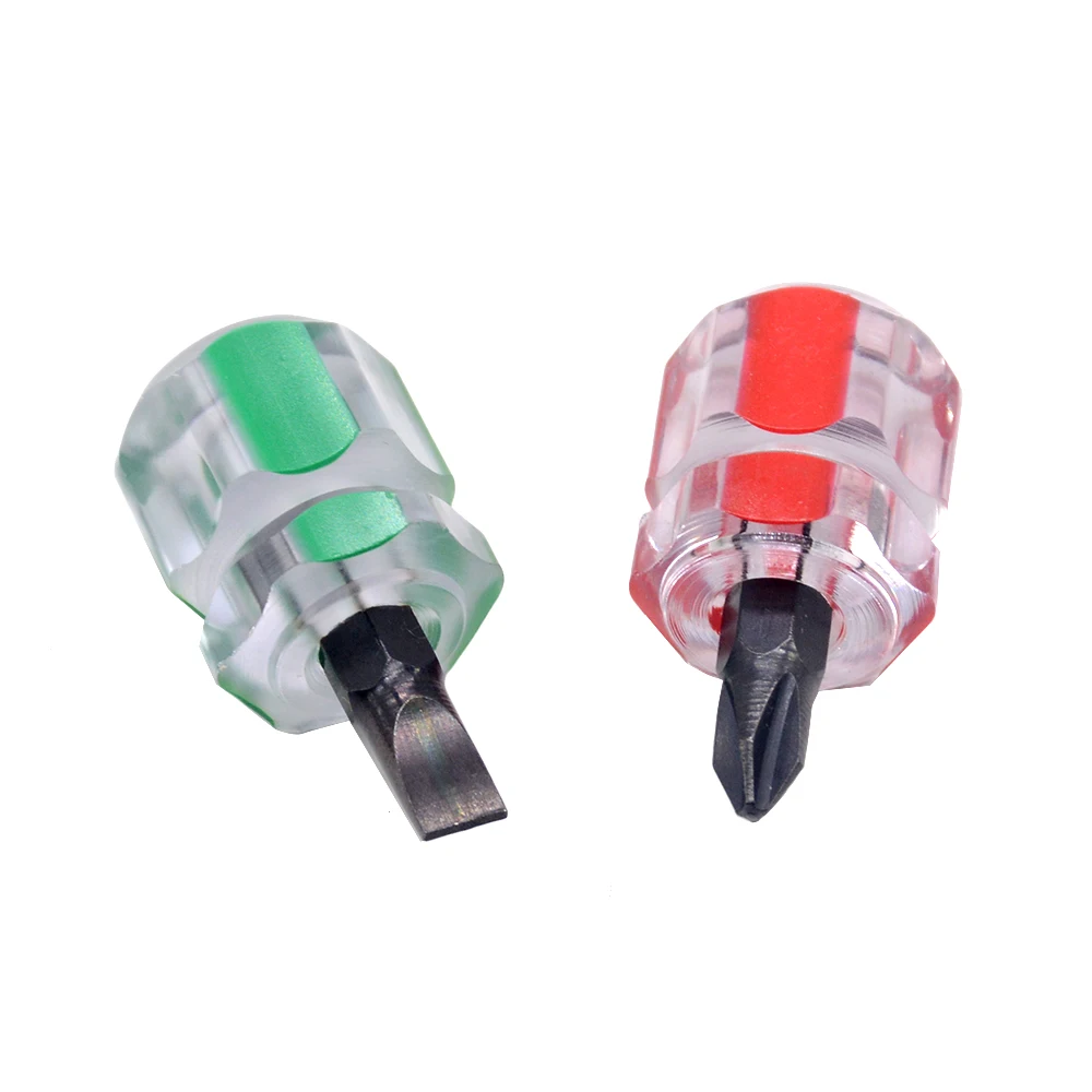 

Red Green Screwdriver Mini Small Portable Radish Head Screw Driver Precision Transparent Handle Repair Hand Tools
