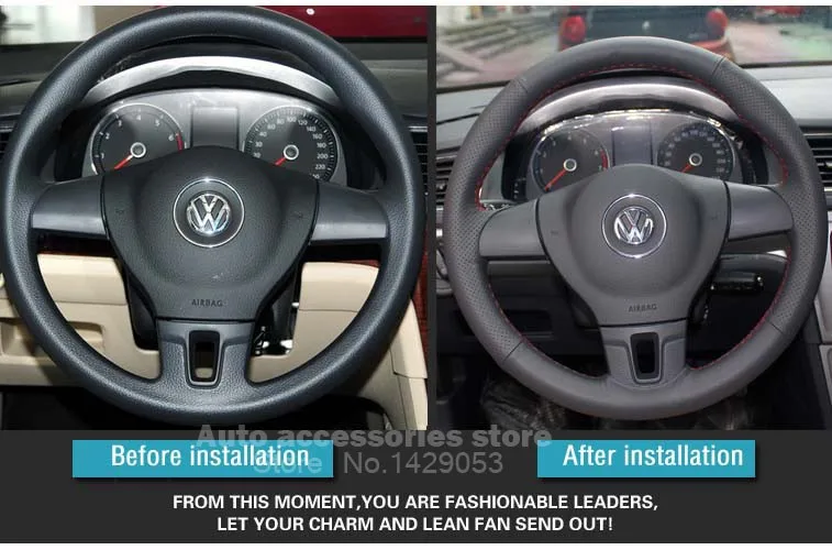 Чехол для Volkswagen Lavida Tiguan Passat MAGOTAN Touran руль охватывает Специально охватывает Натуральная кожа DIY чехлы