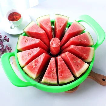 

1PC Watermelon Slicer Cutter Stainless Steel Large Size Sliced Watermelon Cantaloupe Slicer Fruit Divider Kitchen Gadgets QA 061
