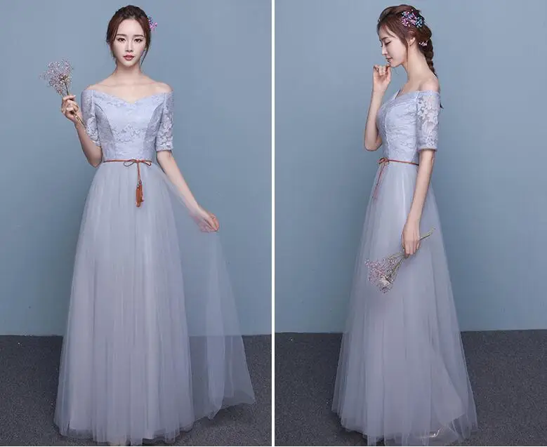 MDBRIDAL Long font b Bridesmaid b font font b Dresses b font with Sleeves A line