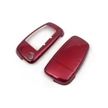 Жесткий пластиковый БЕСКЛЮЧЕВОЙ дистанционный ключ защитный кожух(глянцевый металлический красный) для Audi