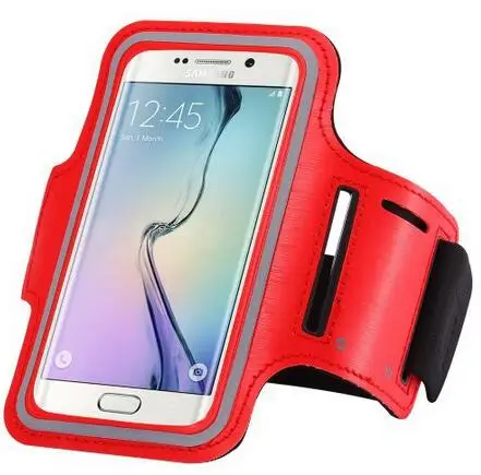 Нарукавная повязка 5,5 дюймов Чехол для спортзала RunningJog Чехол для мобильного телефона с зажимом на руку удобный дышащий чехол для htc - Цвет: Красный