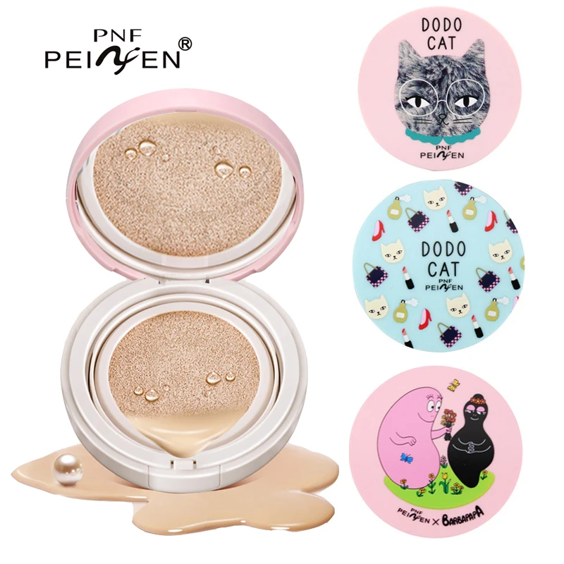 New PNF Brand Makeup Moisturizer Whitening Air Cushion BB CC Cream Primer Face Concealer Brightener Foundation Base BB Cream