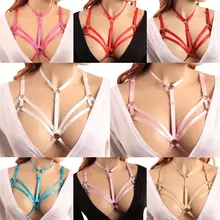 Розовый жгут нижнее белье клетка бюстгальтеры Эластичный Бандаж Нижнее белье Регулировка ремешками Топы открытые Бюстье готические подвязки в стиле Харадзюку пояс рейв одежда