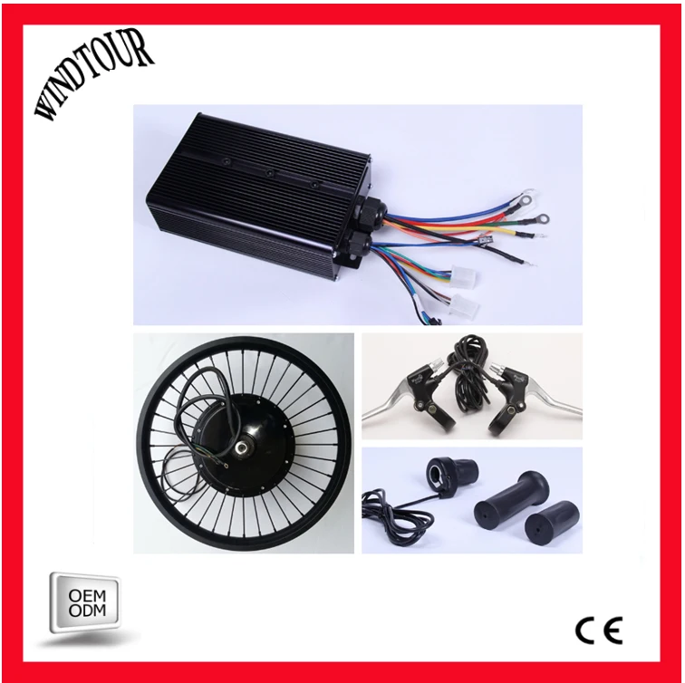 

48/60V/72V 3000W Electric Bicycle E Bike Hub Motor Kit + LCD+Disc Brake