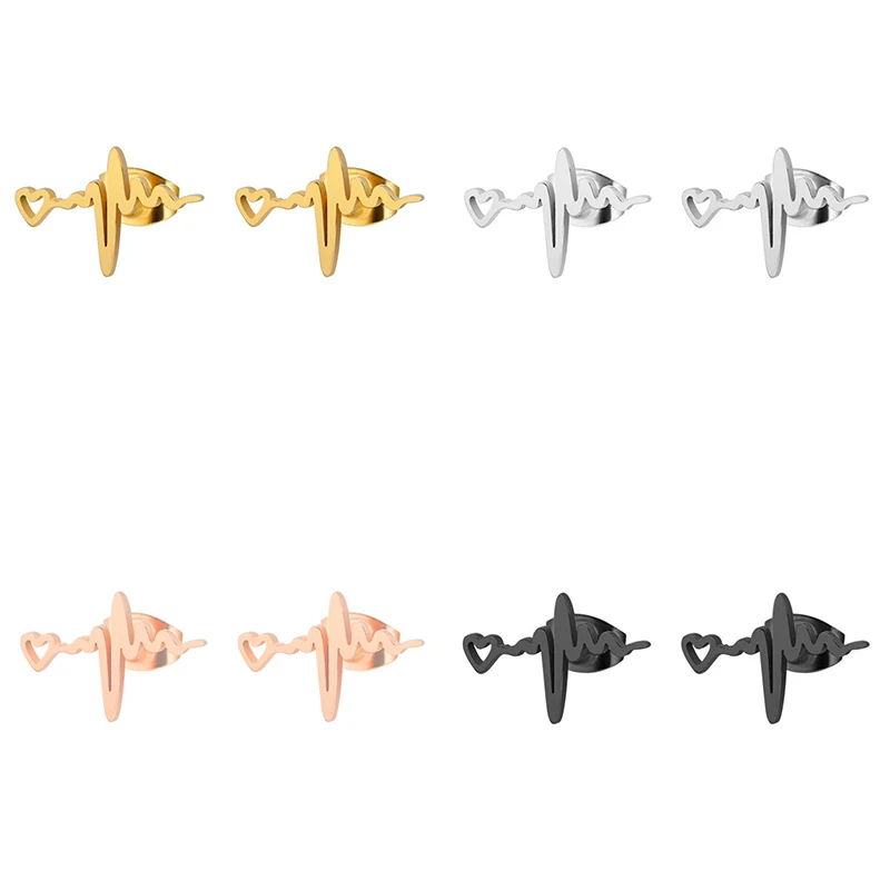 Yiustar New Arrival Romantic Earings for Girls Kids 304 Stainless Steel Stud Earrings Cute Tiny Love Earrings Jewelry Kids Gifts