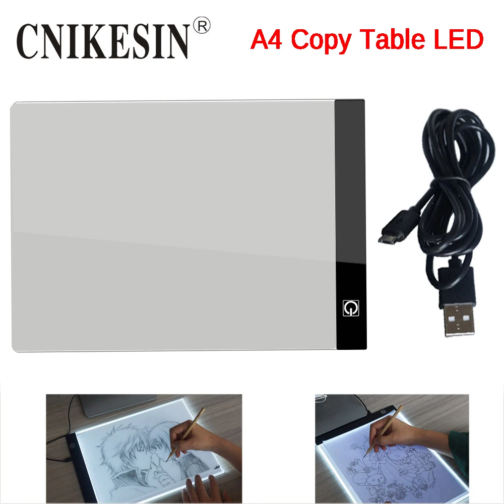 

CNIKESIN LED Graphic Tablet Writing Painting Light Box Tracing Board Copy Pads Digital Drawing Tablet Artcraft A4 Copy Table LED