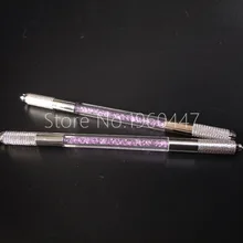 10 шт. ручная Косметическая ручка с кристаллами прозрачная профессиональная машинка для перманентного макияжа татуировка для постоянного макияжа