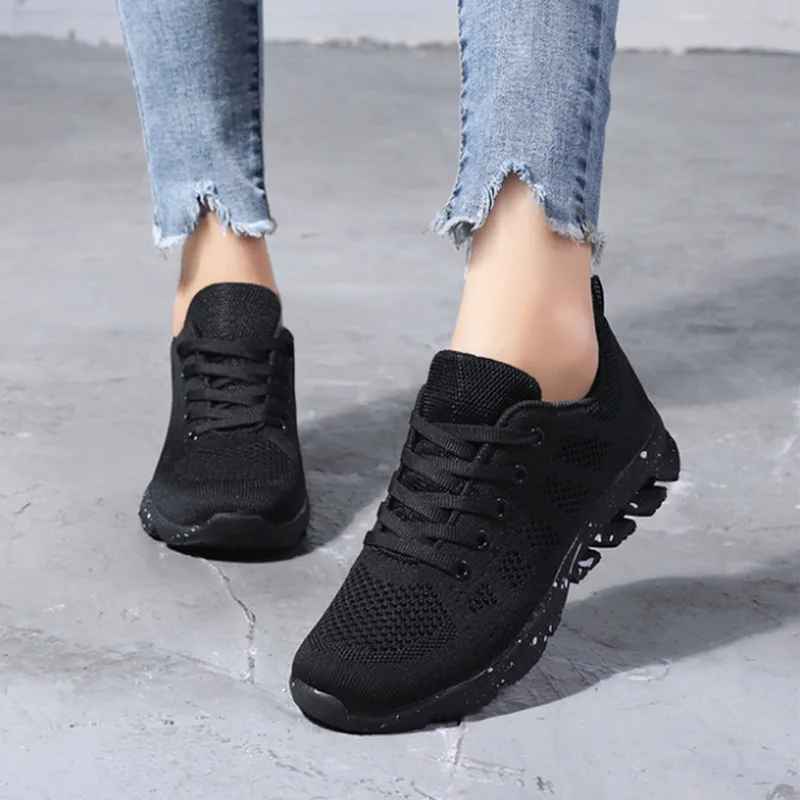 New Womens flywire fly wave mesh Sneakers Nice Running shoes Women all seasons Comfortable soft breathable black Sports shoes