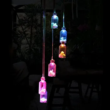 

Solar Panel Wind Chimes Lamps (Luck Bottles) Color Changing Glass Solar Light Romantic Solar Power Light Mobile Hanging Lamp