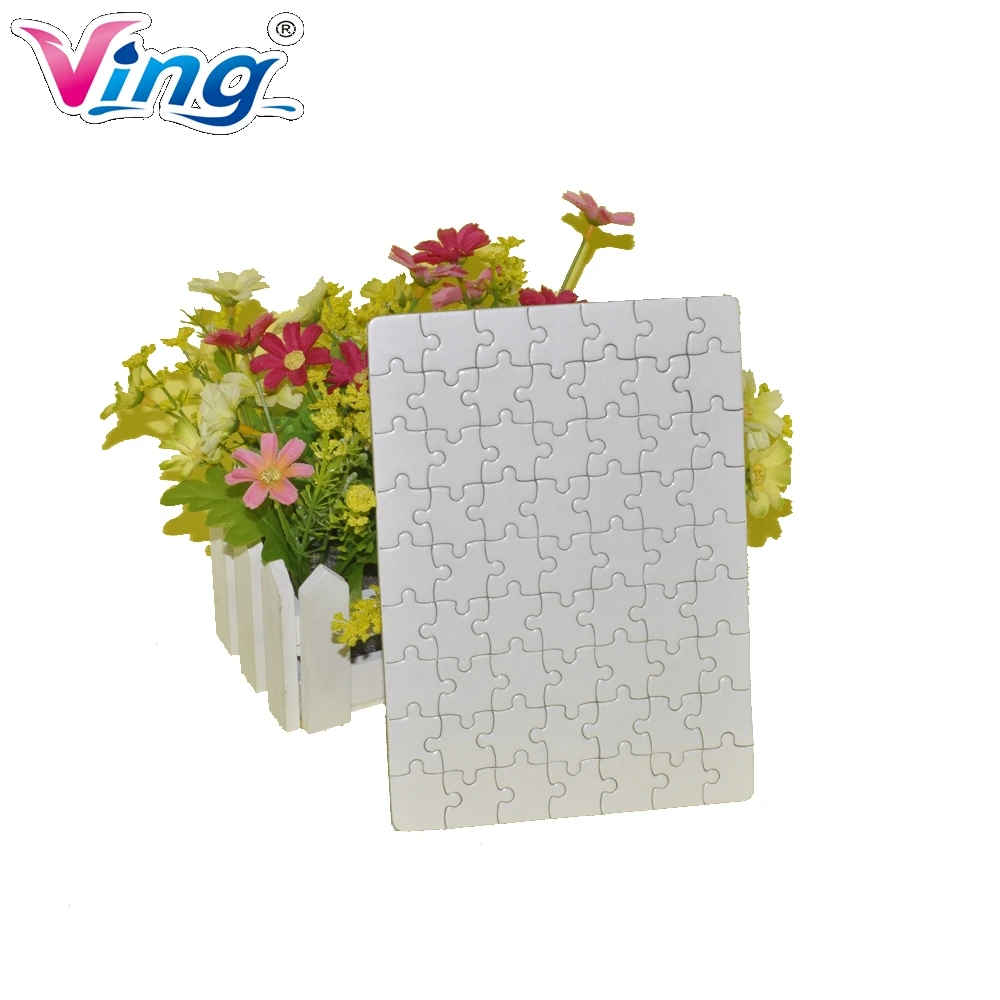 

20pcs / pack 11" x 7.25" White Rectangle Blank Sublimation Jigsaw Puzzle Child Toy Heat Transfer