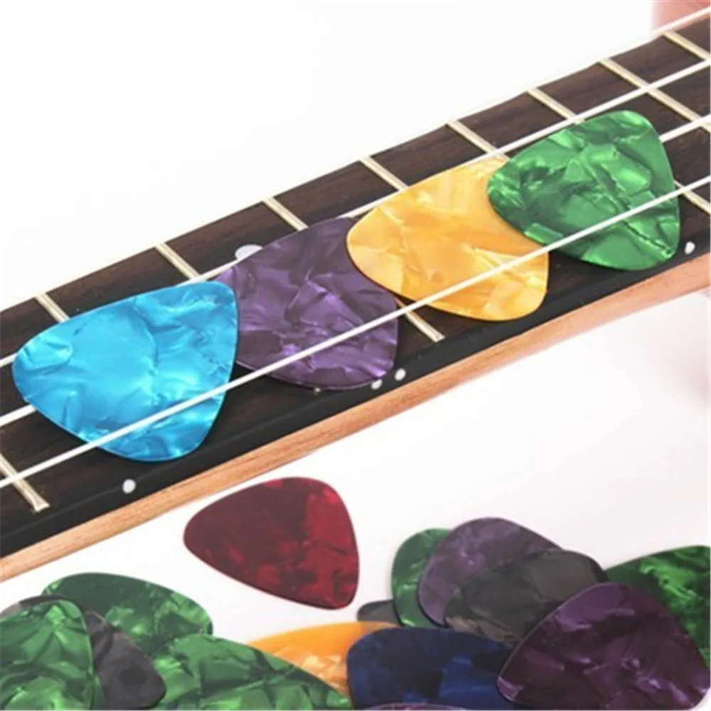 100pcs/lot Celluloid Guitar Picks Plectrums Standard/Triangle 0.38mm 0