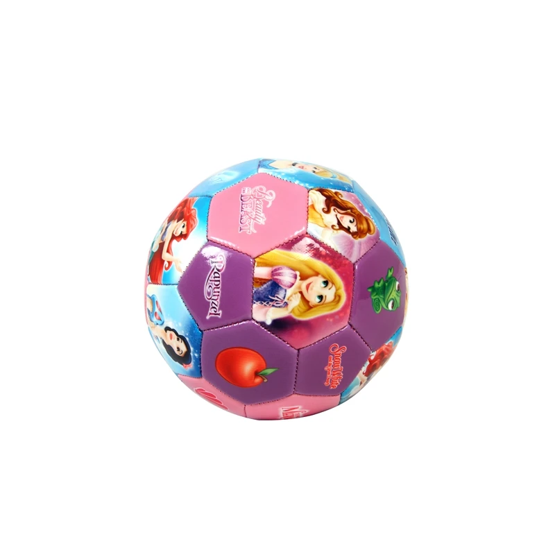 DISNEY size 2# Colorful Mermaid Princess Girls toy Soccer ball Cartoon PVC Outdoor funny family Playing Football ball for Kids (3)