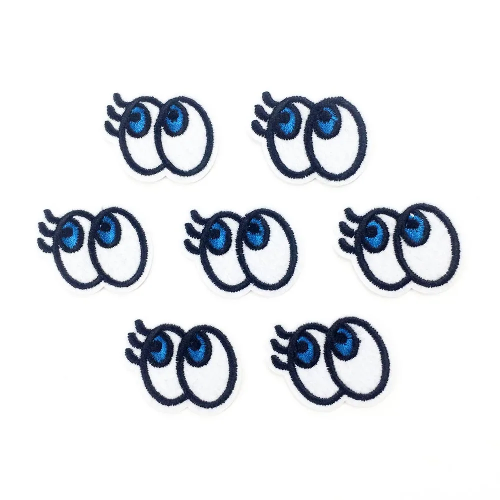Cartoon Eye Patches Embroidered Iron On Patches For Clothing Iron On
