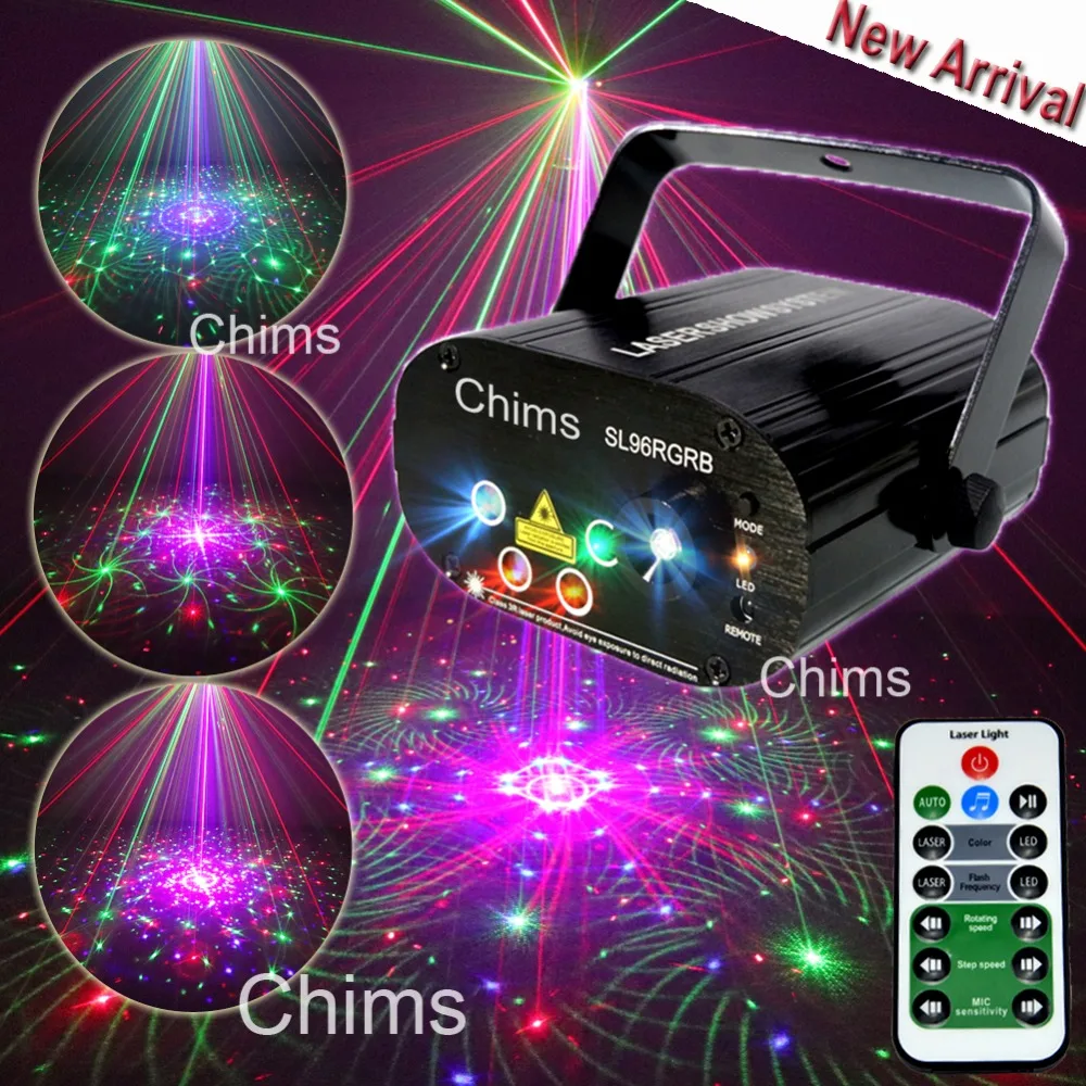 Chims RGB Stage Light Party Laser Light 96 Pattern Laser Projector Led