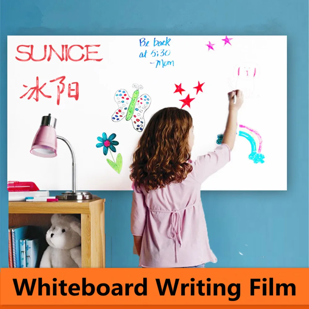 100cm x 200cm Whiteboard Sticker Dry Erase Boards Removable Wall Decal