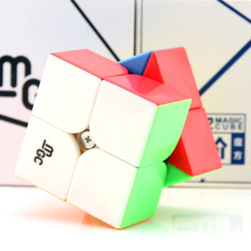 Yongjun MGC 2x2x2 Магнитный Магический кубик Рубика скоростной Stickerless Профессиональный YJ MGC пазл 2x2 магниты скоростной куб обучающий игрушки