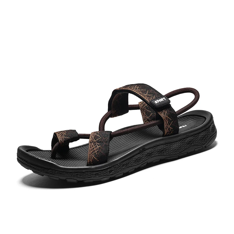 

Summer Big Size Men Outdoor Sandals Cool Beach Shoes Ankle Strap Hombre Zapatos Brand Design Breath Male Flats Lightweight Shoes