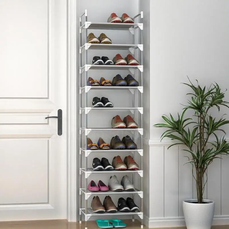 

Shoe rack multi-layer economy stainless steel dormitory multi-function living room home door simple shoe cabinet