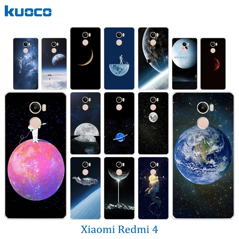 Phone Cases For Redmi 4 Capa Space World Pattern Fashion TPU Soft Silicon Back Cover 5.0 inch Hongmi Full Protective Shell |