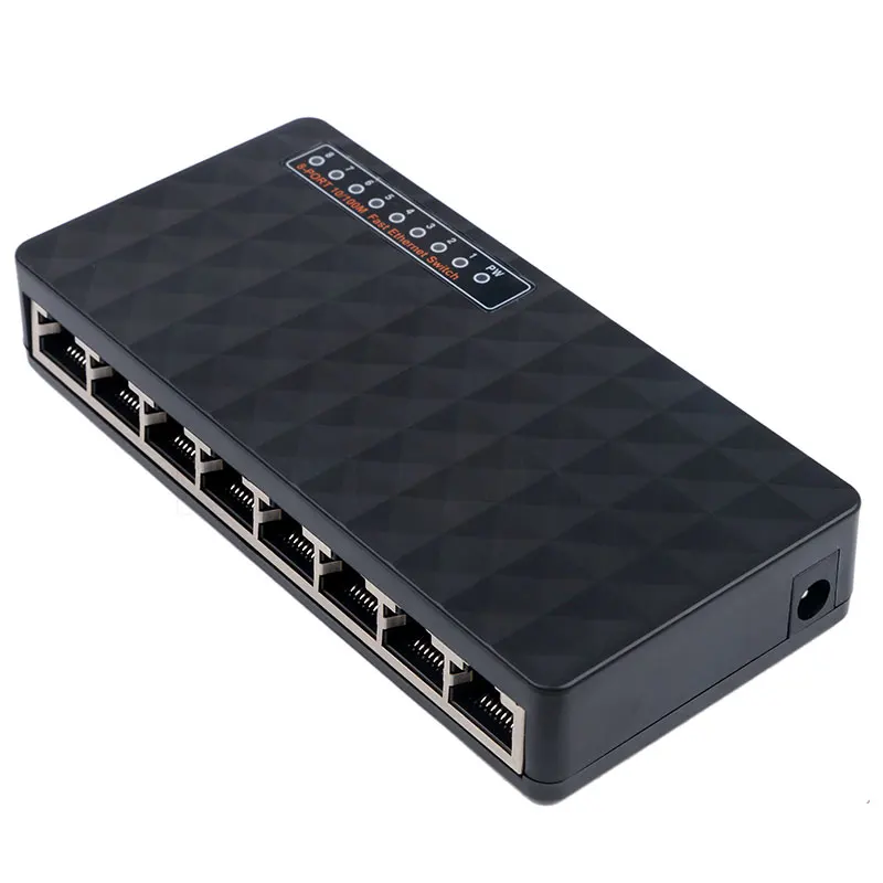 Сетевой коммутатор Swich 8 портов 10/100 Мбит/с LAN RJ45 концентратор быстрой Ethernet MDI
