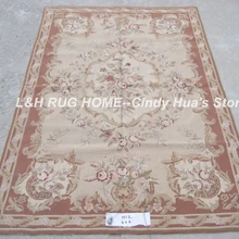 4'X6' рукодельные ковры, Новая Зеландия шерстяные коврики aubusson дизайн кирпича красного цвета