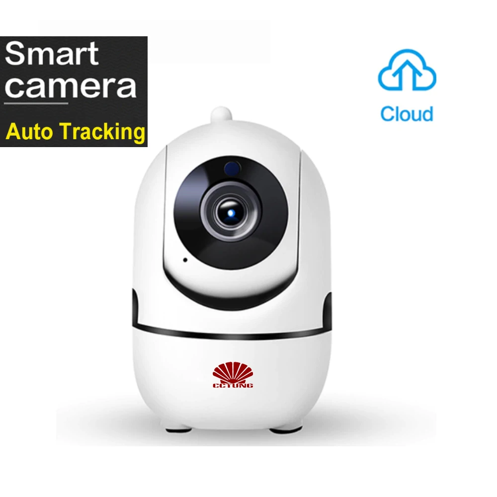 1080P Full HD Wireless Smart PTZ IP Camera with WIFI Cloud Recording Auto-Tracking Monitoring for Moving Objects Free APP Alarm_1