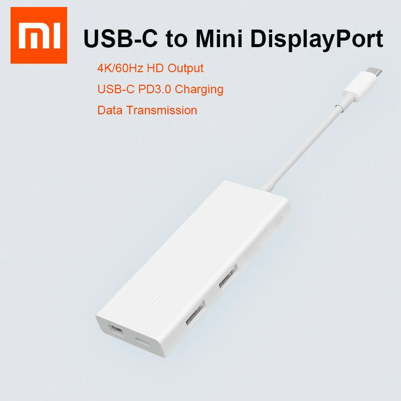 

Original Xiaomi USB-C To Mini Displayport DP Adapter 4K 60fps Ultra HD Converter Type-C PD 3.0 QC3.0 Adapter For Macbook Laptop