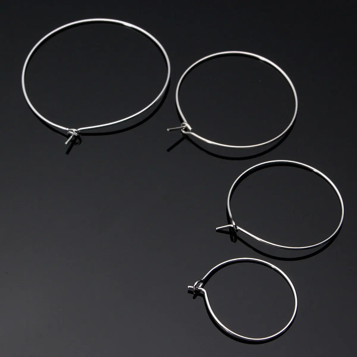 Buy 100pcs Silver Plated Wine Glass Charm Rings DIY