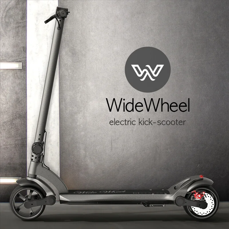 Discount Wide wheel electric scooter 48V lithium battery 500w power 45km/h motor fold electric escooter double drive shock scooter 1