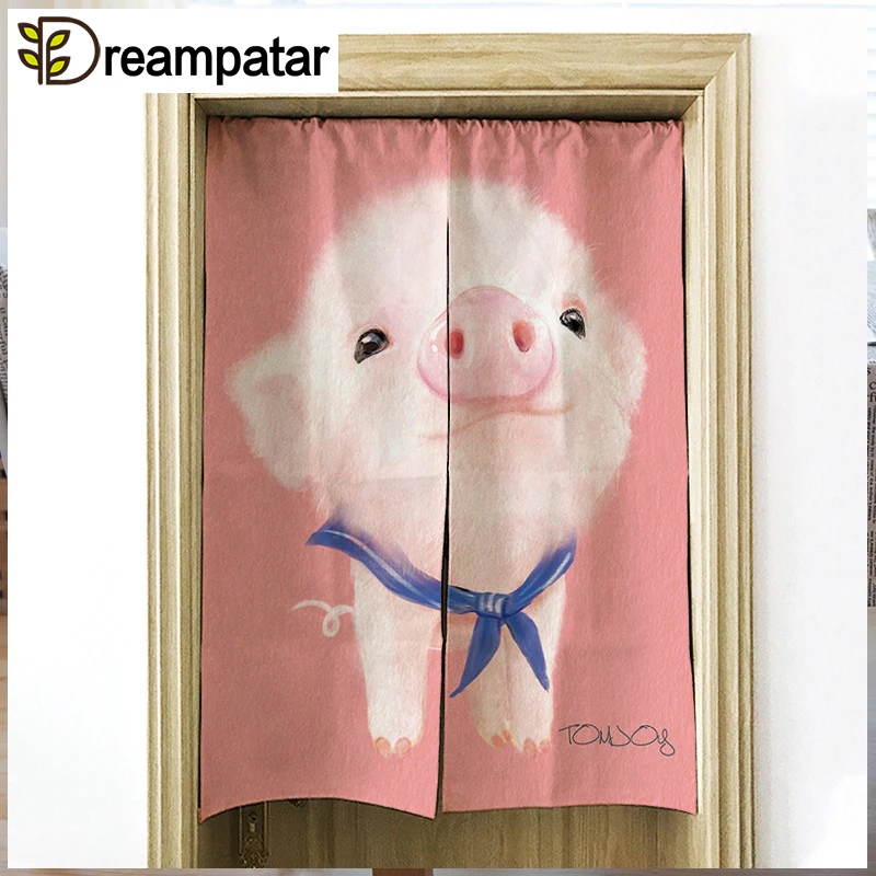 Штора Dreampatar из хлопка и льна с маленькими животными декоративная для спальни