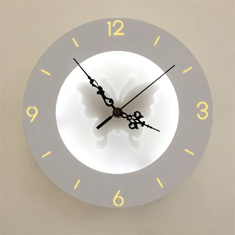

True Walking Clock Wall Lamp Diameter 24cm Sconces Indoor Lighting Living Room Bedroom Mirror Lights 9W LED Wall Light Fixtures