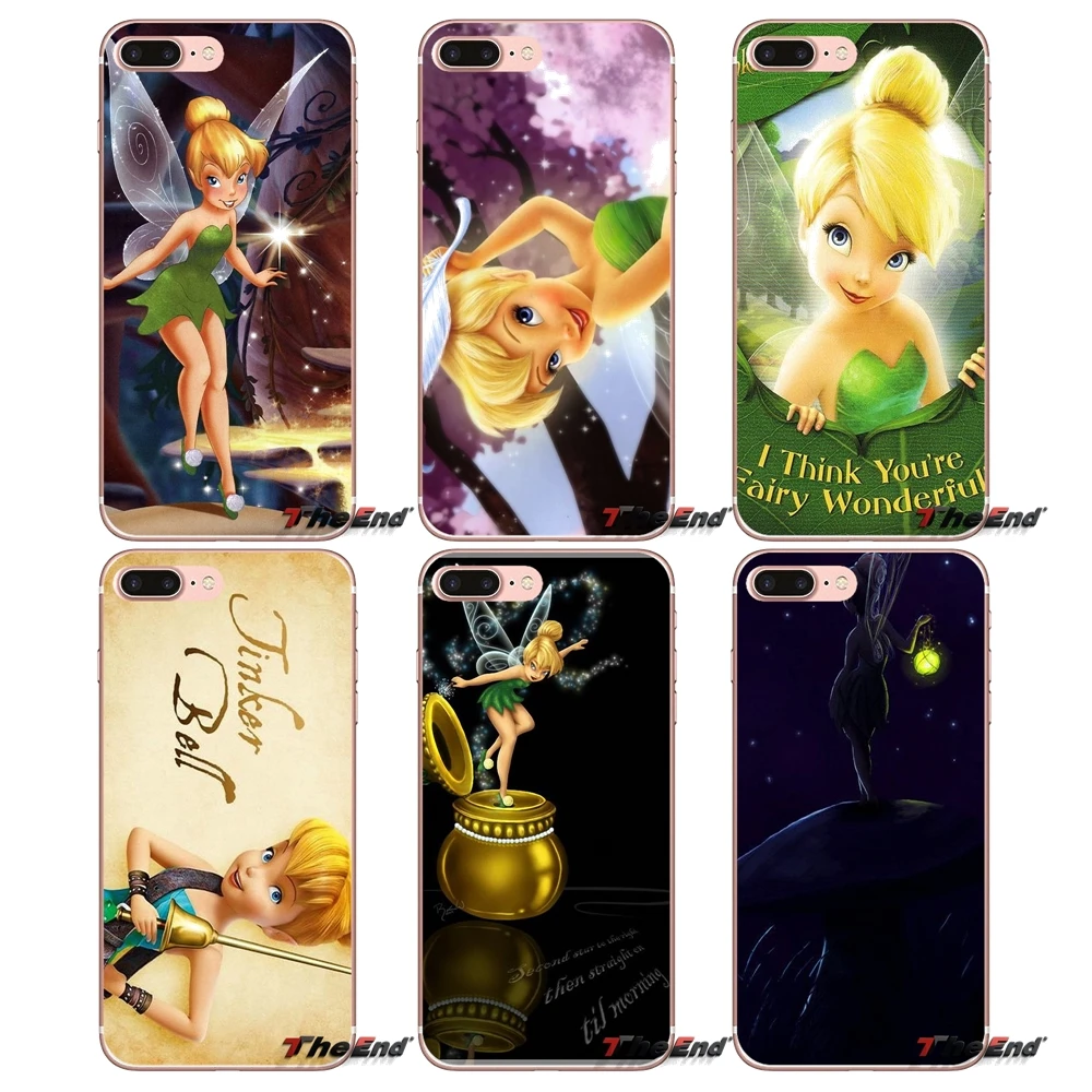

Cute Fairy Tale Tinker Bell TPU Phone Cover For Samsung Galaxy S9 Plus Note 8 One Plus oneplus 5T Meizu M5s LG V30 HTC U11 Capa