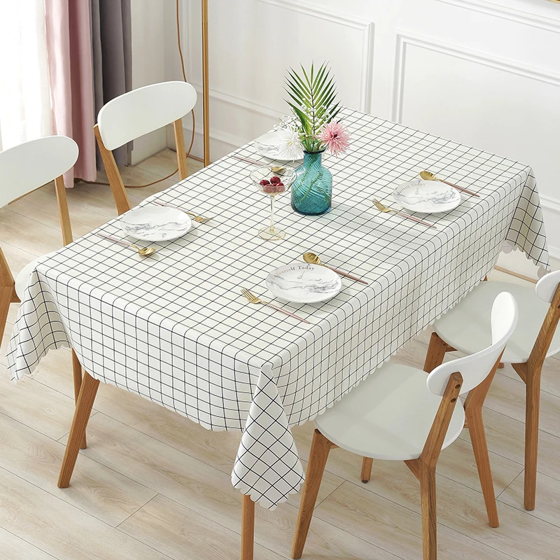 

Nordic Living room table cloth waterproof anti-scalding oil-proof disposable pvc tablecloth fabric rectangular tablecloth pad