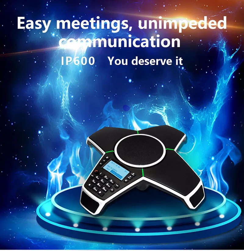 IP600 SIP VoIP и USB Конференц-телефон-Wi-Fi-VoIP-IEEE 802,1 p/q-Громкая связь-1 сеть(RJ-45)-usb-порты