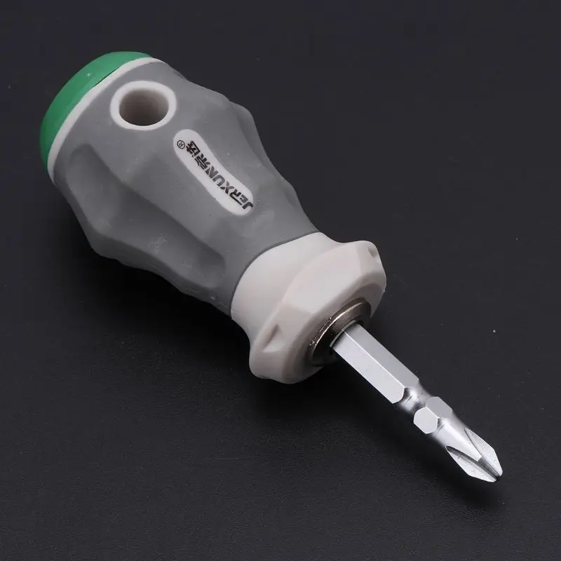 

Double Headed Phillips Flat Screwdriver Magnetic Bits Anti-static Big Anti Slip Rubber Handle Professional Repair Tool Household