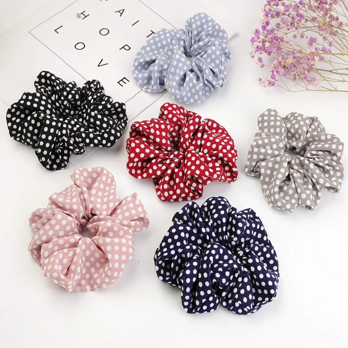 

Chiffon Hair Ribbons Dotted And Striped Elastic For Women And Girls 12 Pcs Elastic Hair Rubber Bands Accessories Gum Hair Ring