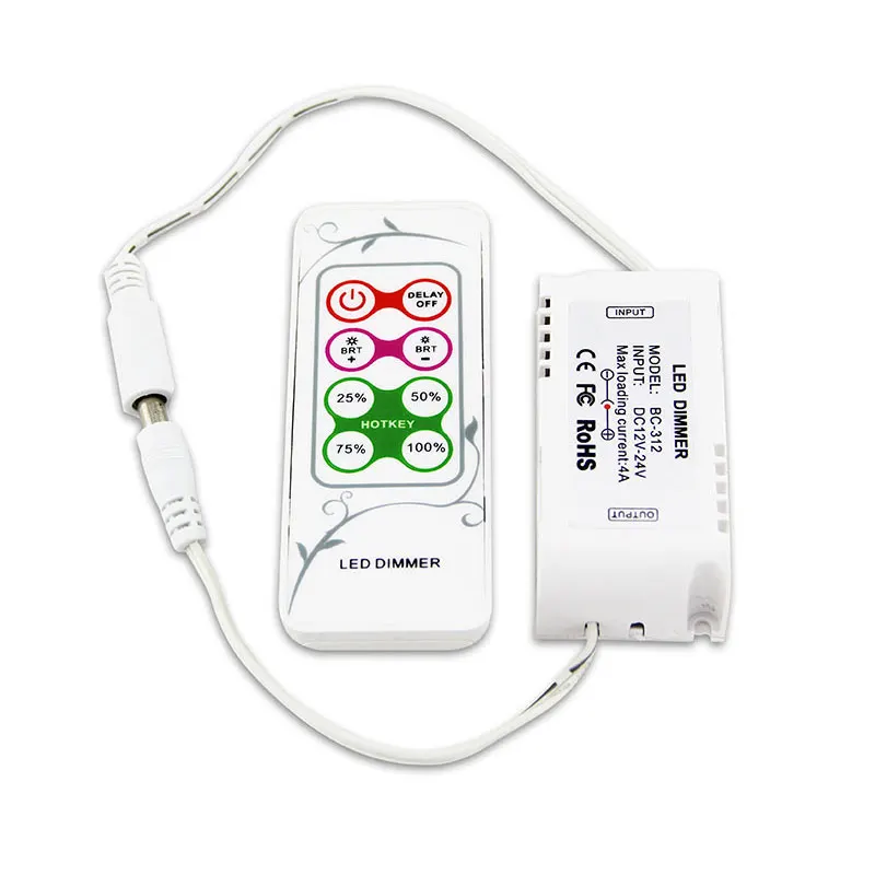 DC12V 24V 4A 48 Вт 96 постоянное напряжение PWM беспроводной светодиодный диммер с