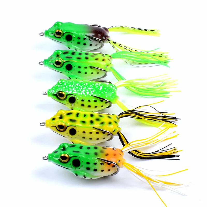

Luya baits outdoor thunder frog bionic baits 5 color 14 grams of false soft baits blackfish kill 3D bionic eye fishing tackle