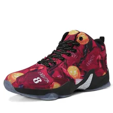 Унисекс легкая Подушка Спортивная обувь Открытый отдых тренер баскетбольные Кеды высокие каракули камуфляж Jordan обувь