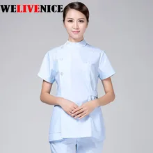 Хирургическое лабораторное пальто, Новое поступление, хлопок, милый цвет, для молодых женщин, больница, медицинский скраб, одежда, униформа, набор, приталенный