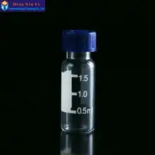 Лучшие 100 шт./лот 1.5 мл/2 мл прозрачный винт хроматографического бутылки, автосамплером headspace флаконах подходит для Agilent водах varian