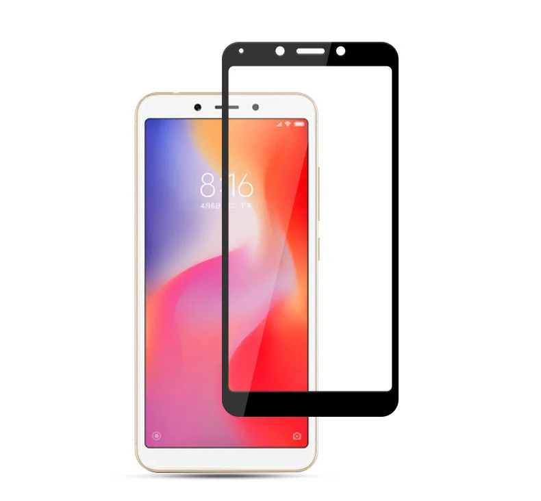Закаленное 3d стекло для Xiaomi Redmi 6 полноэкранная Взрывозащищенная защитная пленка