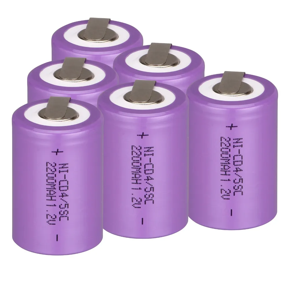 Anmas power 2-16 шт 1,2 V 4/5 SC Sub C 2200mAh Ni-CD nicd Sub C аккумуляторные батареи фиолетовый