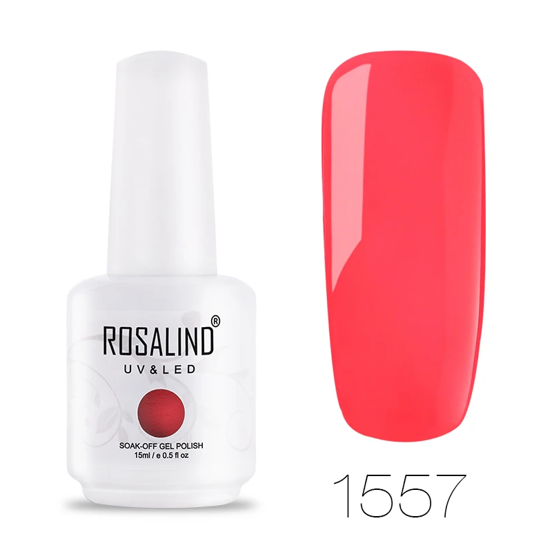 ROSALIND Гель-лак для ногтей гель 1 шт. 15 мл чистый цвет замачивающийся Гель-лак для покраски УФ светодиодный Полупостоянный Гель-лак для нейл-арта - Цвет: RH1557