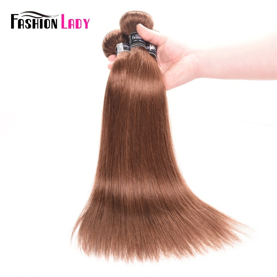 Fashion Lady Pre-Colored 3 Bundles Reddish Brown 30# Brazilian Straight Hair Weave Bundles With Free Part Lace Closure Non-Remy Fashion Lady Pre-Colored 3 Bundles Reddish Brown 30# Brazilian Straight Hair Weave Bundles With Free Part Lace Closure Non-Remy