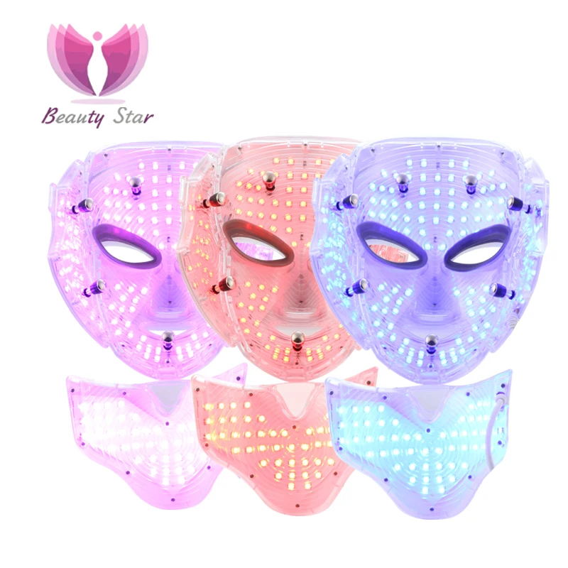 

Beauty Star LED Mask For Face Neck Microcurrent Infrared LED Facial Mask Skin Rejuvenation Remove Wrinkle Acne Beauty Machine