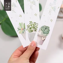 30 шт./упак. кактус Закладка с растениями Mark страницы Декоративные Канцелярские пленка Школа канцелярских товаров